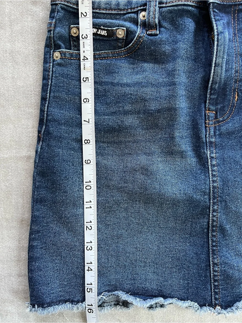Dkny Blue Denim Mini Skirt
